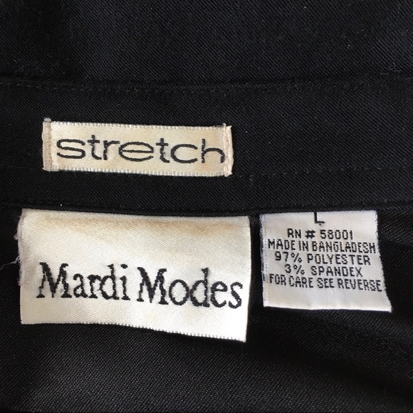 MARDI MODES Black Long Sleeve Button Up - Picture 3 of 3